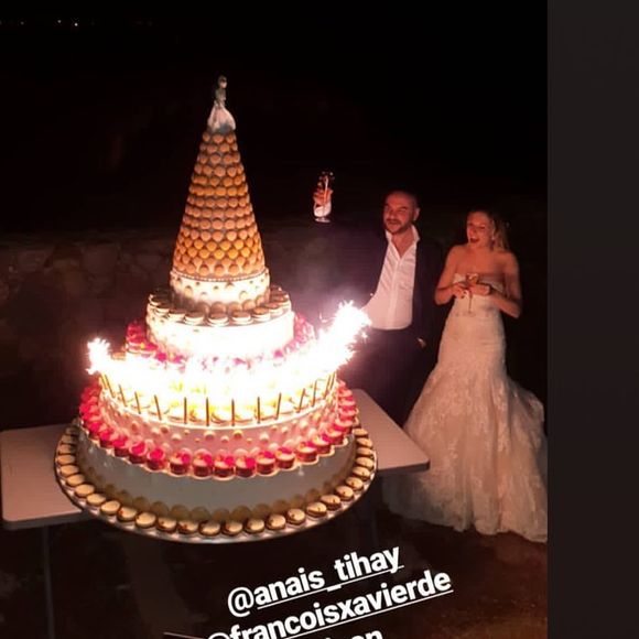 Image de la story Instagram d'Anaïs Tihay lors de son mariage avec François-Xavier Demaison, le 7 juin 2019 au château de Valmy dans les Pyrénées-Orientales.