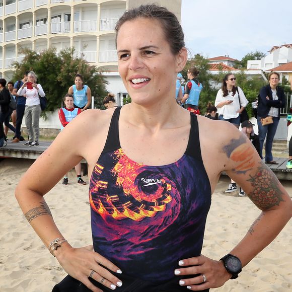 Exclusif - Laure Manaudou - La championne de natation L.Manaudou organise et lance la 1er édition de sa course, la "Swimrun" à Arcachon, France, le 23 juin 2019. © Patrick Bernard/Bestimage