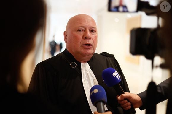 Maître Carlo Alberto Brusa (avocat de Stéphane Plaza) - Procès de Stéphane Plaza pour violences conjugales au tribunal de Paris Batignolles à Paris, France, le 28 août 2024. © Christophe Clovis / Bestimage