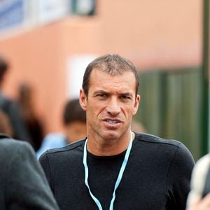 Christophe Pinna et sa femme sont photographiés lors du Tennis Open Nice Cote d'Azur 2012, à Nice, France, le 22 mai 2012. Photo par Patrice Masante/ABACAPRESS.COM