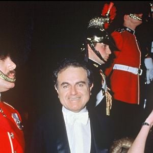 Guy Béart et sa fille Eve à la soirée Royale Performance à Paris en 1983 © Bertrand Rindoff Paterson/  Bestimage