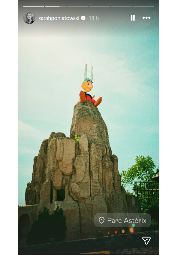 Sarah Poniatowski profite d'une journée au Parc Astérix