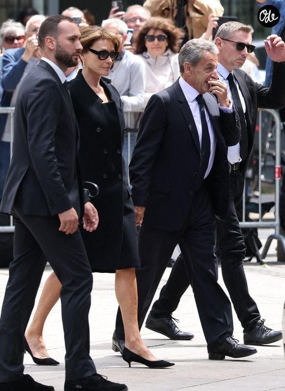 Carla Bruni et Nicolas Sarkozy lors des funérailles de Bernadette Chirac, veuve de l'ancien président français Jacques Chirac, à la basilique Sainte-Clotilde à Paris, en France, le 12 juin 2026. Bernadette Chirac est décédée le 5 juin 2026, à l'âge de 93 ans. Photo de Jérôme Domine/ABACAPRESS.COM