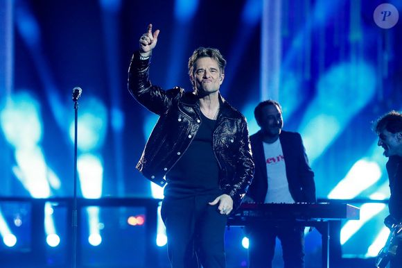 David Hallyday lors de l’émission "La grande soirée du 31 décembre de Paris" diffusée sur France 2 sur les Champs-Elysées à Paris, France, le 31 décembre 2024.  © Clovis-Tribeca/Bestimage