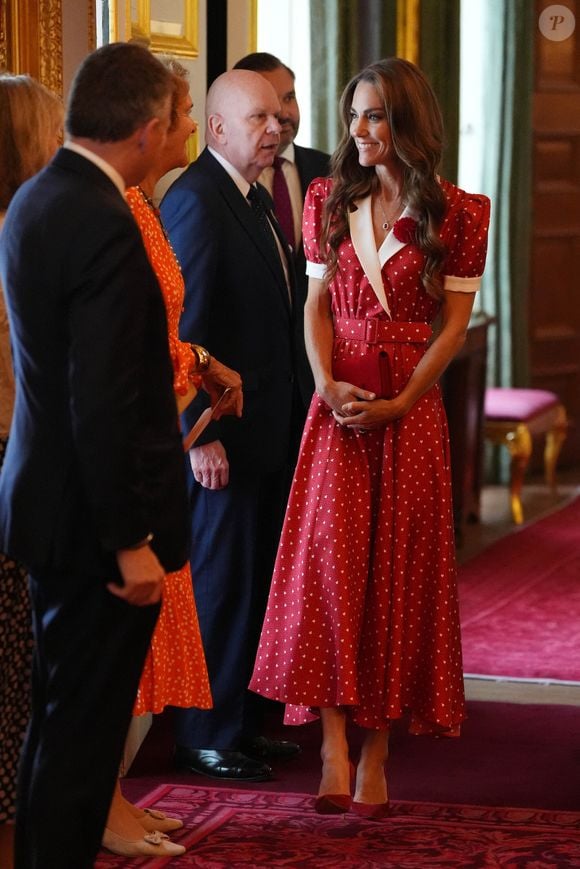La princesse de Galles lors d'une réception organisée par Cancer Research UK à l'occasion du 125e anniversaire de l'organisation caritative, au St James's Palace, à Londres. 

©Bestimage