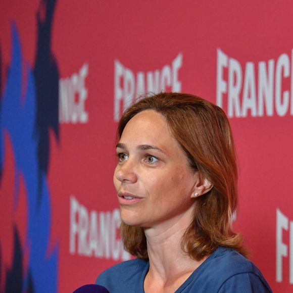 Nathalie Pechalat presidente du Club France - L'équipe de France de natation acclamée au club France lors des Jeux Olympiques de Paris2024 (JO) le 5 aout 2024.
PixPlanete / Bestimage