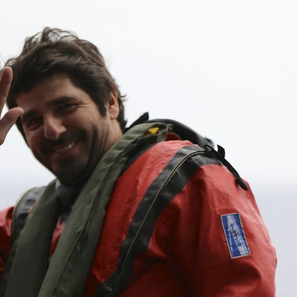 Patrick Fiori à bord du porte-avions Charles de Gaulle en 2014. © Stefano Terzulli/Abacapress.com