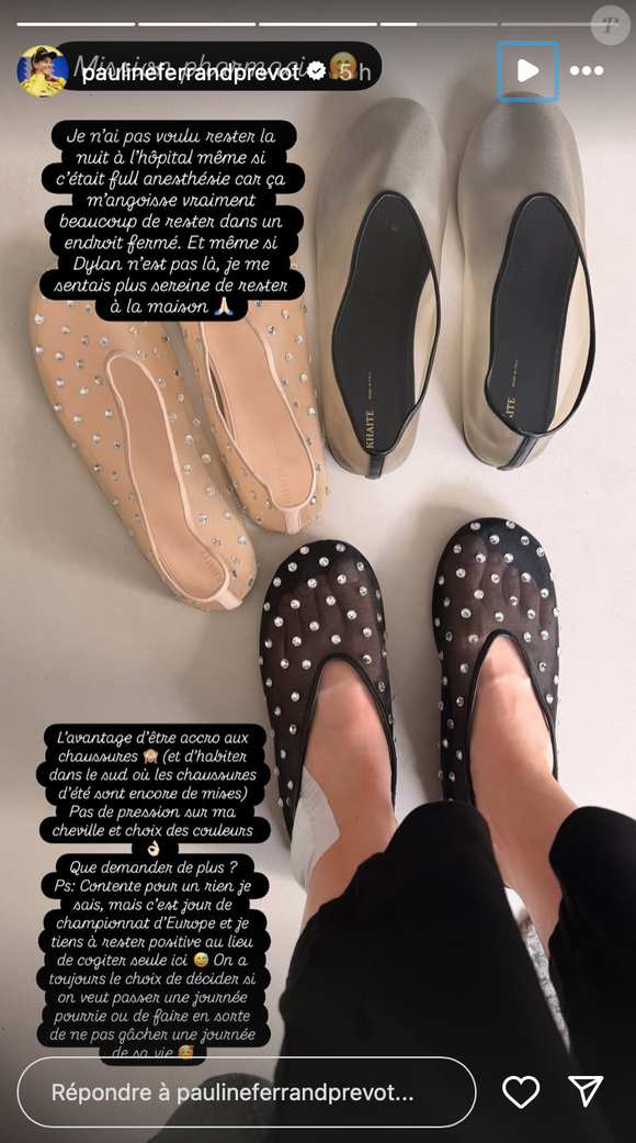 Sur Instagram, elle a expliqué ne pas avoir voulu passer la nuit à l’hôpital.

Capture story instagram Pauline Ferrand-Prevot