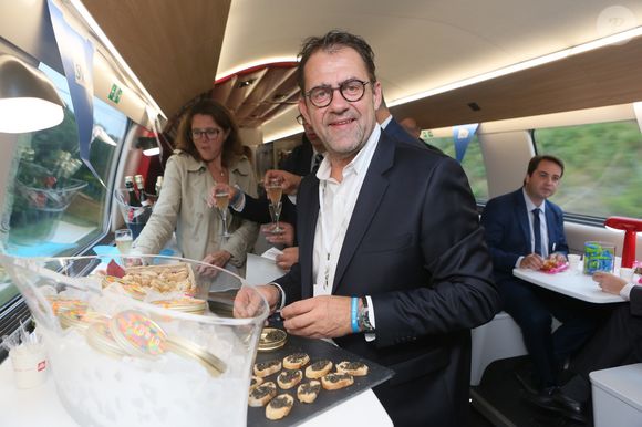 Michel Sarran - Inauguration de la nouvelle ligne LGV (Ligne Grande Vitesse) Paris-Bordeaux. Le TGV est parti de la gare Montparnasse à 8h41. Le 1er juillet 2017
© CVS / Bestimage