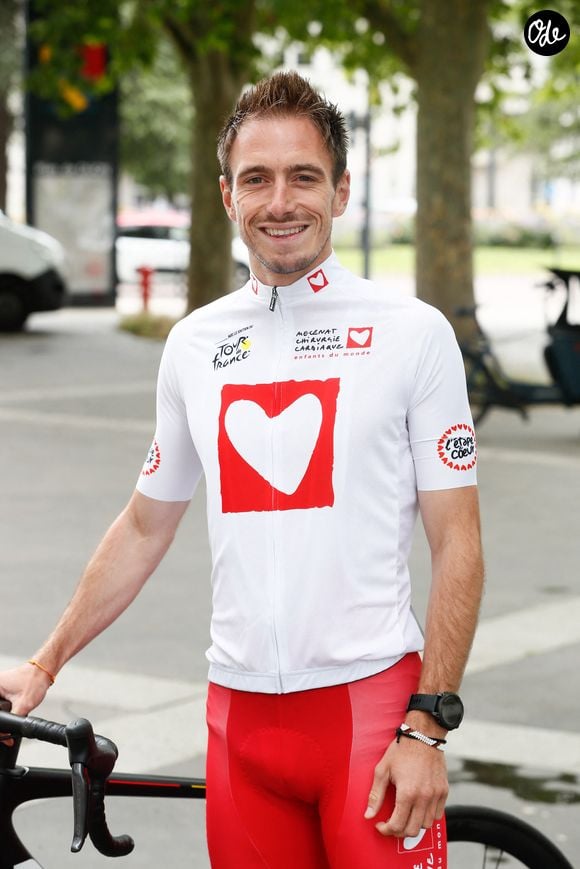 Exclusif - Dorian Louvet - Portraits des personnalités à la veille de l'étape du coeur de l'association Mécénat Chirurgie Cardiaque (MCC) lors du Tour de France 2024 à Dijon, France, le 4 juillet 2024. © Christophe Clovis/Bestimage