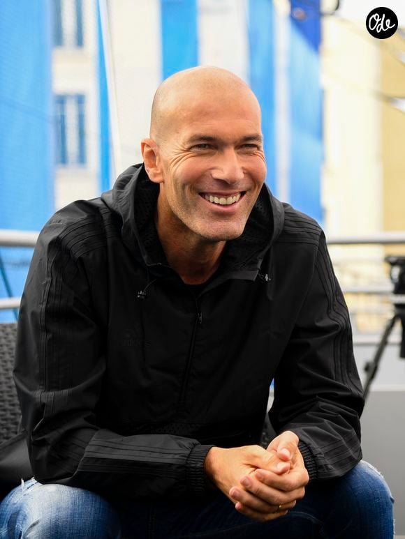 Exclusif - Interview exclusive de Zinedine Zidane pour l'inauguration du playground "ZZ 10" à Saint-Denis, le 11 juin 2018. Agence / Bestimage