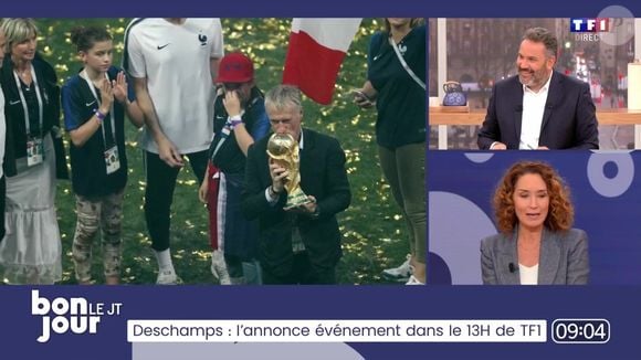 Marie-Sophie Lacarrau dévoile les coulisses de la révélation de Didier Deschamps, dans "Bonjour", le 8 janvier 2025, sur TF1