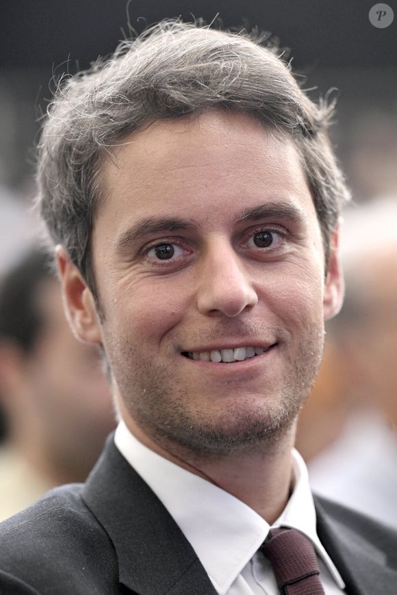 Un joli moment de complicité entre les deux anciens tourtereaux.
1er mai (discours de Gabriel Attal (ancien Premier ministre et secrétaire général de 'Renaissance') et du président du MR Georges-Louis Bouchez le 01 mai 2025 à Charleroi, Belgique) © Didier Lebrun/Photonews/Bestimage