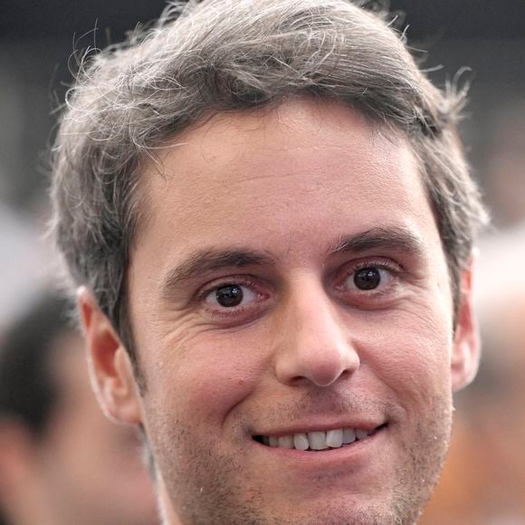 Un joli moment de complicité entre les deux anciens tourtereaux.
1er mai (discours de Gabriel Attal (ancien Premier ministre et secrétaire général de 'Renaissance') et du président du MR Georges-Louis Bouchez le 01 mai 2025 à Charleroi, Belgique) © Didier Lebrun/Photonews/Bestimage