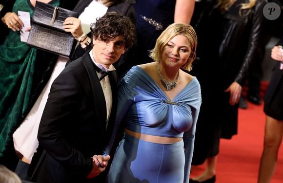 Florian Rossi et sa compagne Louane Emera - Montée des marches du film « The Idol » lors du 76ème Festival International du Film de Cannes, au Palais des Festivals à Cannes. Le 22 mai 2023 © Jacovides-Moreau / Bestimage
