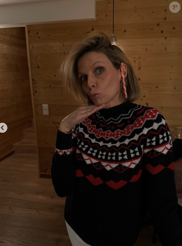 Sylvie Tellier au ski avec sa familles pour les fêtes de fin d'année. Instagram