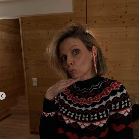 Sylvie Tellier au ski avec sa familles pour les fêtes de fin d'année. Instagram