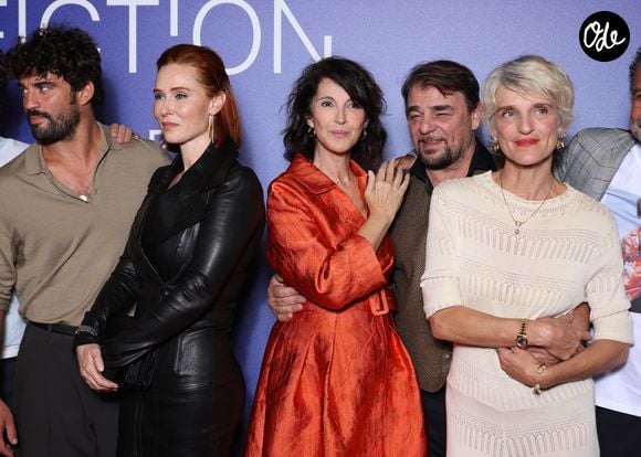 Simon Erlacher, Audrey Fleurot, Zabou Breitman, Thierry Godard, Olivia Côte sur le tapis rouge lors de la 28ème édition du festival de la Fiction à la Rochelle le 17 septembre 2026. © Denis Guignebourg / Bestimage