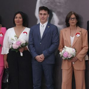 Camille Gottlieb, Louis Ducruet et sa femme Marie, la princesse Stéphanie de Monaco, le prince Albert II de Monaco - Arrivée de la famille Princière de Monaco avant la projection du film documentaire "Rainier III par lui-même" au Grimaldi Forum à Monaco le 4 juillet 2023 © Claudia Albuquerque/Bestimage