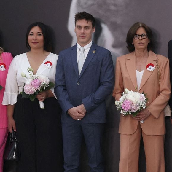 Camille Gottlieb, Louis Ducruet et sa femme Marie, la princesse Stéphanie de Monaco, le prince Albert II de Monaco - Arrivée de la famille Princière de Monaco avant la projection du film documentaire "Rainier III par lui-même" au Grimaldi Forum à Monaco le 4 juillet 2023 © Claudia Albuquerque/Bestimage