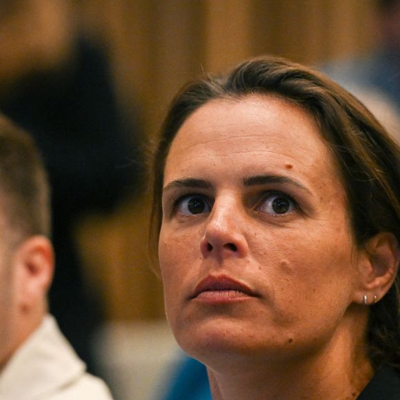La nageuse française Laure Manaudou assiste à une conférence de presse à 300 jours des Championnats d'Europe de natation 2026 en Ile-de-France, à Saint Ouen, près de Paris, le 2 octobre 2025. Photo par Firas Abdullah/ABACAPRESS.COM