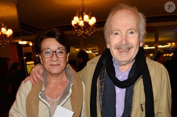 Popeck et sa femme Anne - Spectacle exceptionnel "Comic-Art" avec Christelle Chollet et Richard Orlinski au théâtre du Palais Royal à Paris le 14 novembre 2016. © Coadic Guirec/Bestimage