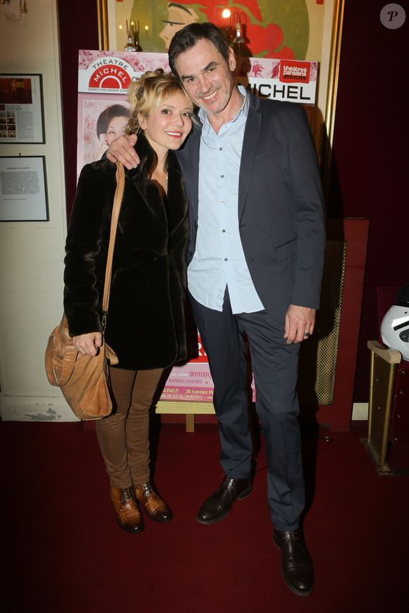 Céline Vitcoq, Jérôme Bertin - People à la générale de la pièce "Coiffure et Confidences" au théâtre Michel à Paris, le 4 février 2016. © CVS/Bestimage