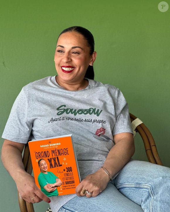 Souad Romero livre ses astuces pour une maison propre, saine et accueillante, sans stress ni prise de tête. 

Souad Romero vient de dévoiler son livre "Grand ménage XXL" aux éditions Prisma. Crédit : Clara Saint Martin