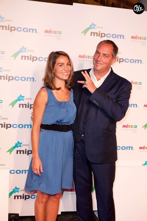 Sophie Beliveau et Messmer - Photocall lors de la soirée du Mipcom à l'hôtel Martinez à Cannes, le 13 octobre 2014. © JLPPA / Bestimage