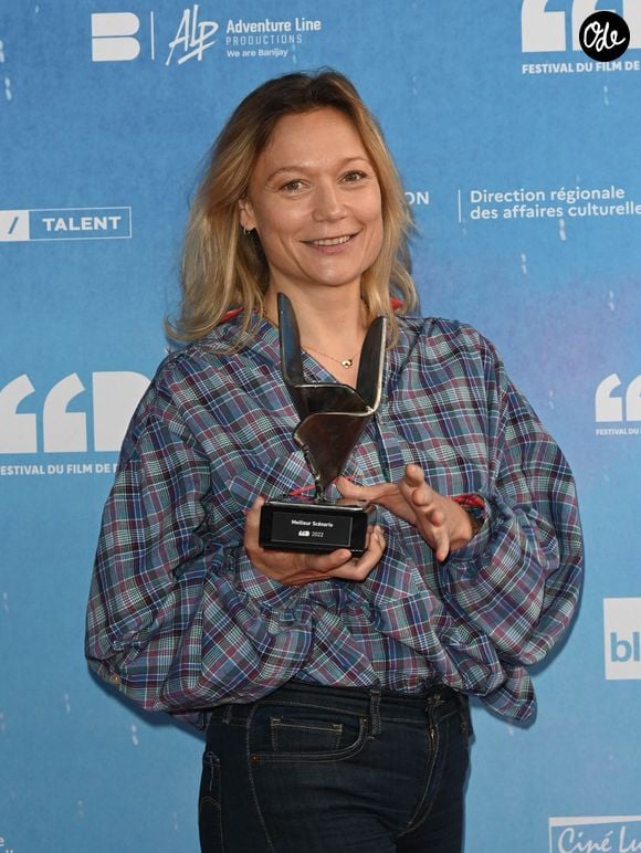 Caroline Vigneaux (prix du meilleur scénario pour "Scène rétrospective) - Photocall de la clôture du Festival du Film de Demain (FFD) au ciné Lumière à Vierzon le 5 juin 2022. © Coadic Guirec / Bestimage