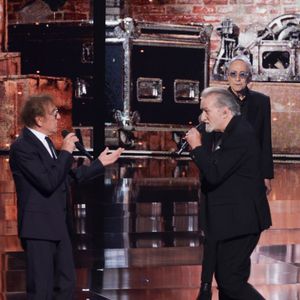 Eddy Mitchell et Alain Souchon  - Cérémonie de la 40ème édition des Victoires de la Musique à la Seine Musicale à Boulogne-Billancourt, France, le 14 février 2025. © Coadic Guirec/Bestimage