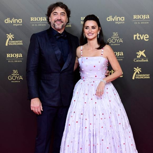 Penelope Cruz, Javier Bardem au photocall de la 36ème édition des Goya Awards au palais des Arts de Valence, Espagne le 12 février 2022. (AGENCE / BESTIMAGE).