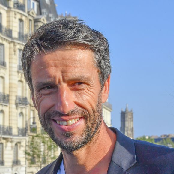 Tony Estanguet Célébration des JO Paris 2024 un an après dévoilement du projet du Monument des Championnes et des Champions samedi 26 juillet 2025 Pont Saint Louis Paris © Alexanfre Fay / Pixplanete / Bestimage