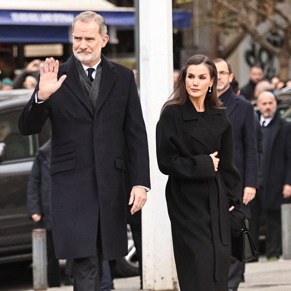 Le roi Felipe VI d'Espagne et la reine Letizia d'Espagne assistent aux funérailles de la princesse Irène de Grèce à la cathédrale métropolitaine d'Athènes à Athènes, Grèce, le 19 janvier 2026. Photo par Giannis Panagopoulos/Eurokinissi/ABACAPRESS.COM