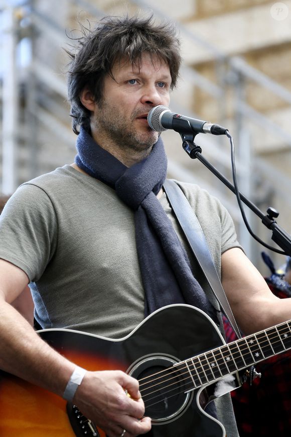 Noir Desir ex-frontman Bertrand Cantat se produit avec son groupe Detroit lors d'un concert Eurock Ecologie en soutien à Ecologist party Europe Ecologie-Les Verts à Bordeaux, ouest de la France, le 17 mai 2014. Photo by Patrick Bernard/ABACAPRESS.COM