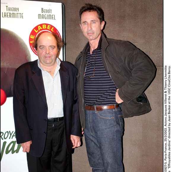 Celui qui avait été rendu célèbre par le film Le dîner de con a laissé un héritage compliqué

© Giancarlo Gorassini/ABACA.  Paris-France, 25/3/2003. Les acteurs Jacques Villeret et Thierry Lhermitte assistent à l'avant-première du film Effroyables Jardins réalisé par Jean Becker à l'UGC CineCite Bercy.
