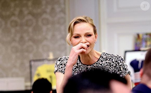La princesse Charlène de Monaco lors de la soirée de gala Provale Solidarité à l'hôtel Four Seasons Hôtel, George V à Paris le 13 mars 2026. © Dominique Jacovides / Bestimage