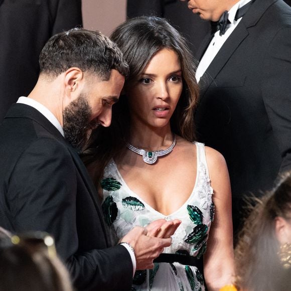 Karim Benzema et sa compagne Lyna Khoudri à la descente des marches du film « 13 jours 13 nuits » lors du 78ème Festival International du Film de Cannes. Le 23 mai 2025
© Olivier Borde/ Bestimage