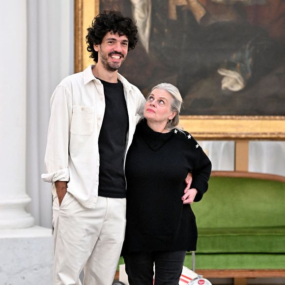 Rudy Milstein et Isabelle Nanty durant la deuxième journée de la 5eme édition du festival Cinéroman pour le film "Je ne suis pas un héros" réalisé par Rudy Milstein, à l'hôtel Negresco à Nice, le 3 octobre 2023. © Bruno Bebert/Bestimage
