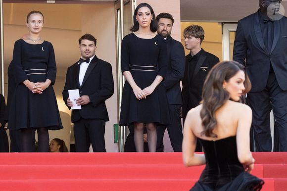 Antoine Dupont et sa compagne Iris Mittenaere - Antoine Dupont et sa compagne Iris Mittenaere se retrouvent sur les marches  du film « Dossier 137 » lors du 78ème Festival International du Film de Cannes le 15 mai 2025. © Jacovides / Moreau / Bestimage