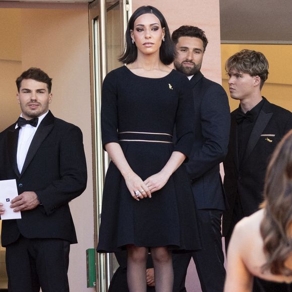 Antoine Dupont et sa compagne Iris Mittenaere - Antoine Dupont et sa compagne Iris Mittenaere se retrouvent sur les marches  du film « Dossier 137 » lors du 78ème Festival International du Film de Cannes le 15 mai 2025. © Jacovides / Moreau / Bestimage