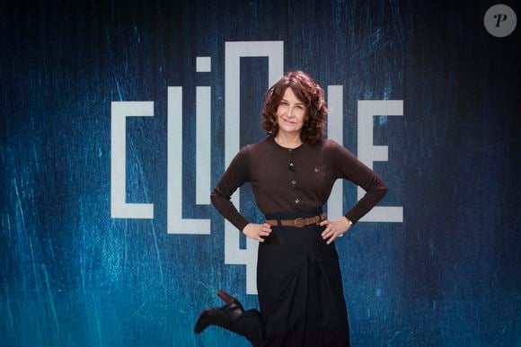 Exclusif - Valérie Lemercier, sur le plateau de Clique (Midi) présenté par M.Achour, et diffusé sur Canal + le 4 novembre 2025, à Paris, France, le 28 octobre 2025. © Jack Tribeca/Bestimage