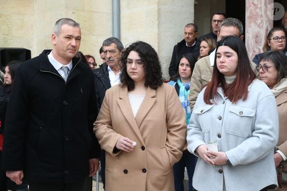 Exclusif - Obsèques de Maïté, la célèbre cuisinière et restauratrice, en présence des ses deux petites-filles Perrine et Camille Ordonez en l'église Saint-Barthélemy de Rion-des-Landes, son village natal le 26 décembre 2024.