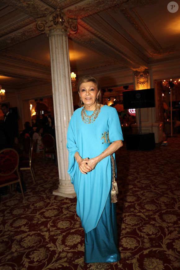 L'impératrice Farah Pahlavi d'Iran (Farah Diba) - Le club des ambassadeurs Geoffrey Kent a remis le prix des ambassadeurs de bonne volonté de la principauté de monaco dans la salle Belle Epoque de l'hôtel Hermitage Monte-Carlo à Monaco, le 2 juillet 2021. Claudia Albuquerque/Bestimage