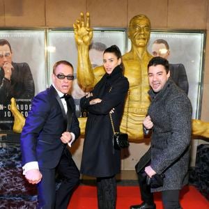 Exclusif - Jean-Claude Van Damme et ses enfants Kristopher Van Varenberg et Bianca Bree (Bianca Van Varenberg) - Intérieur - Présentation de la série "Jean-Claude Van Johnson" par Amazon TV au cinéma Le Grand Rex à Paris, le 12 décembre 2017.