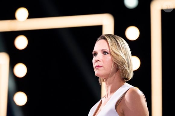 Exclusif - Lorie (Laure Pester) lors de l'enregistrement de l'émission "La Boîte à secrets", présentée par F.Bollaert et diffusée le 3 octobre 2025 sur France 3, dans les studios du Lendit à Saint-Denis, Seine Saint-Denis, France, le 9 septembre 2025. © Pierre Perusseau/Bestimage