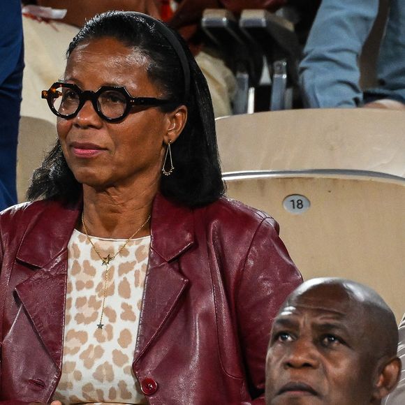 Sylvette CARTESSE et Rufin MONFILS mère et père de Gael MONFILS - Soirée "Gael & Friends" à Roland Garros sur le court Phlippe Chatrier à Paris le 21 mai 2026.