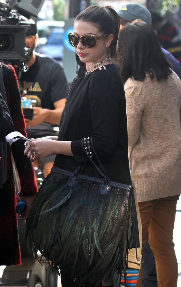 Michelle Trachtenberg sur le tournage de "Gossip Girl" a New York, le 24 septembre 2012. © FAMEFLYNET / BESTIMAGE