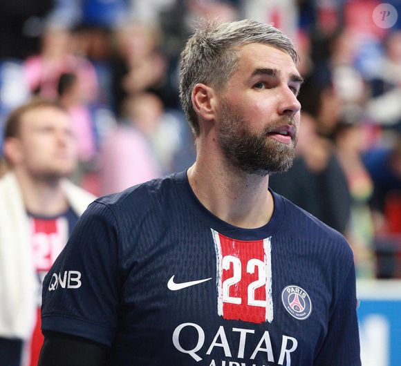 Luka Karabatic apres la victoire (PSG) - Match de handball de la Liqui Moly Starligue opposant le Paris Saint-Germain (PSG) à l'US Ivry (39-25) à Paris, France, le 4 octobre 2024. © Jonathan Rebboah/Panoramic/Bestimage