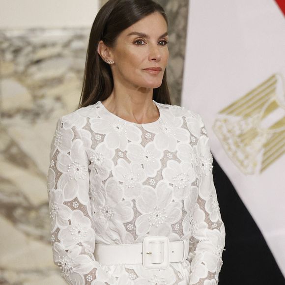 La reine Letizia lors d'une visite d'État en Égypte à Nasr City près du Caire, Égypte, le 17 septembre 2025. © GTres/ABACA